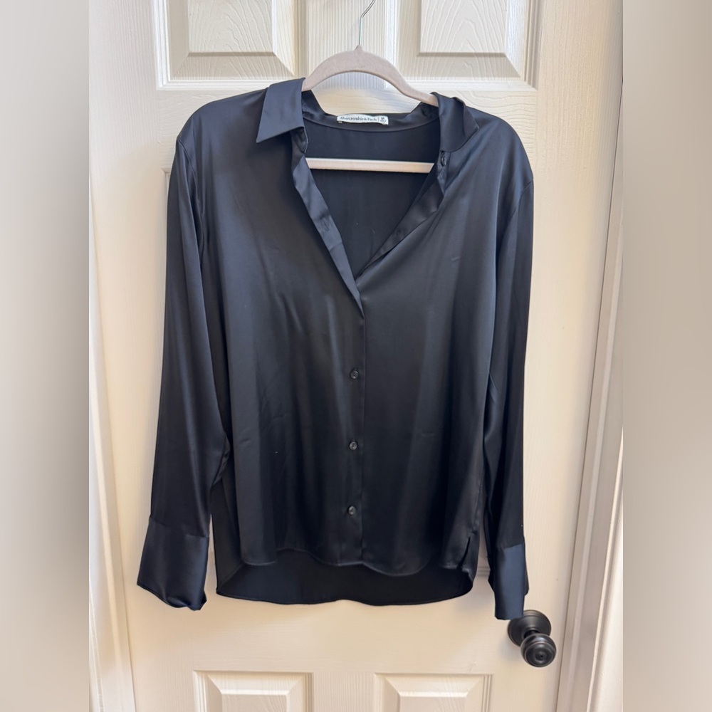 Abercrombie & Fitch Black Button Down Shirt